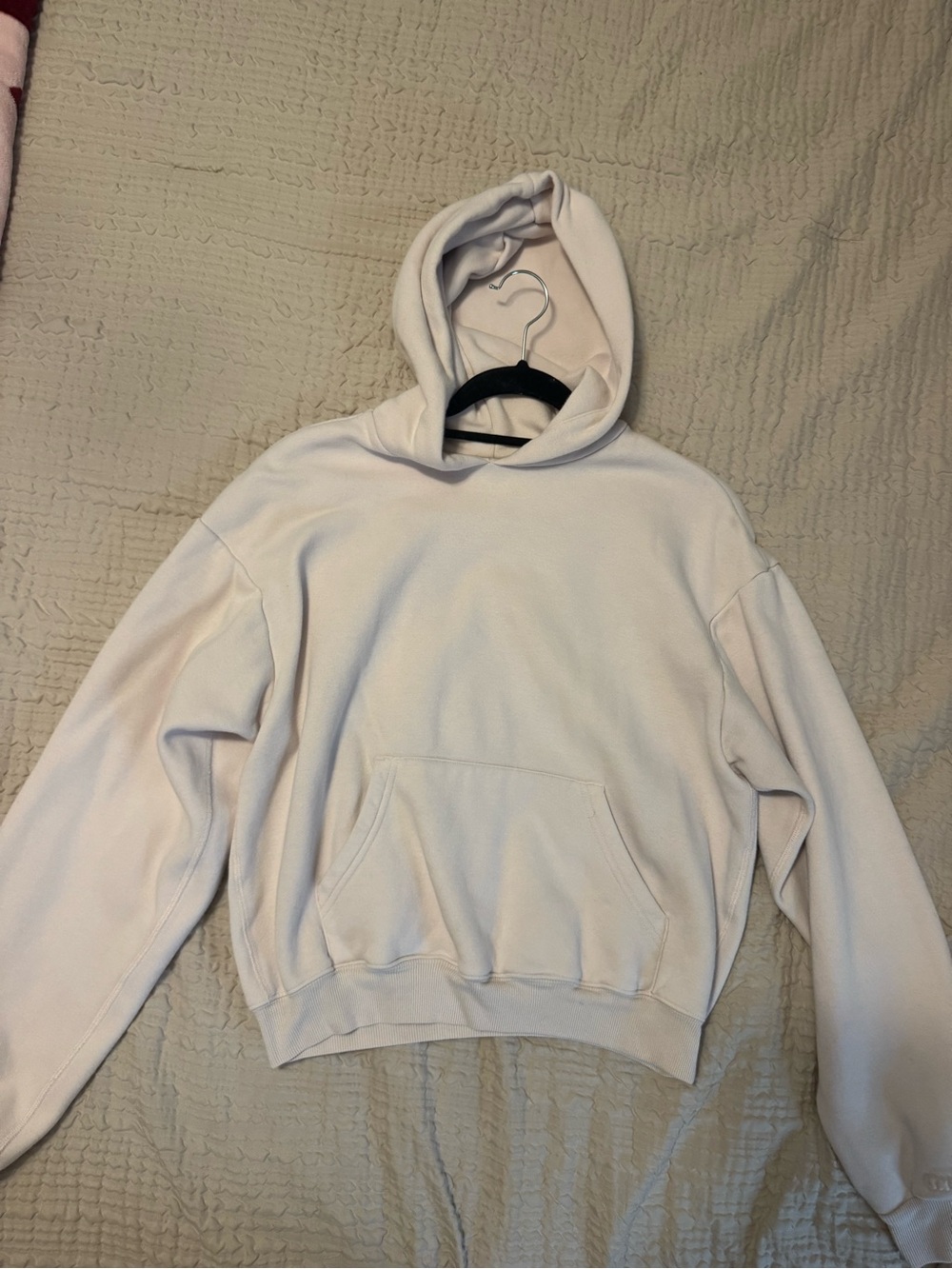 SKIMS White Oversized Hooded Sweatshirt